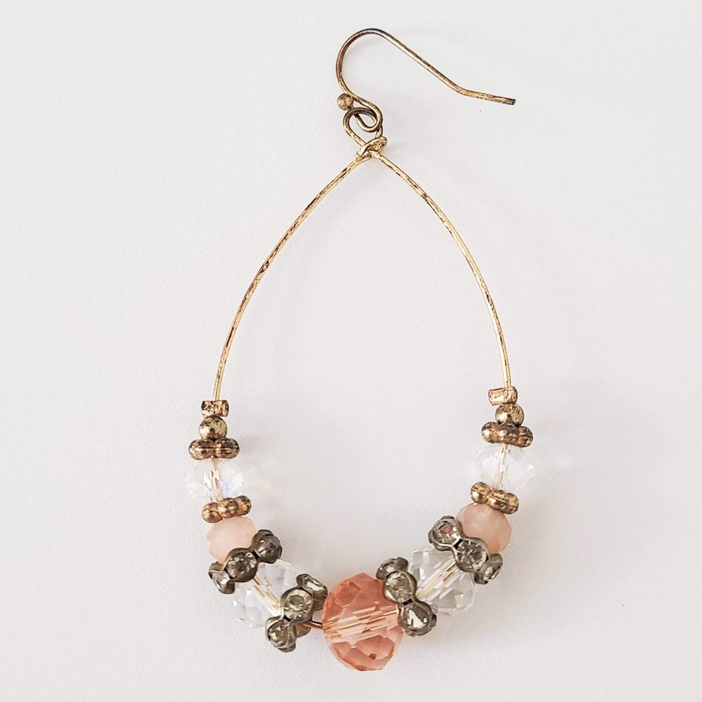 Pink Gold Hoop Earrings - Picture 3 of 6